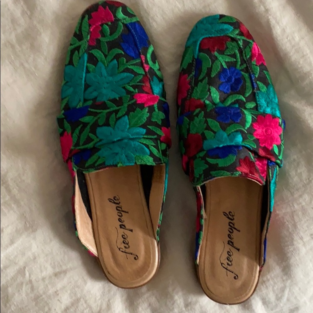 Free People flowered loafer
